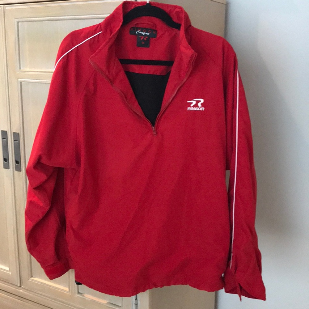 Ring or pullover jacket red. Size m